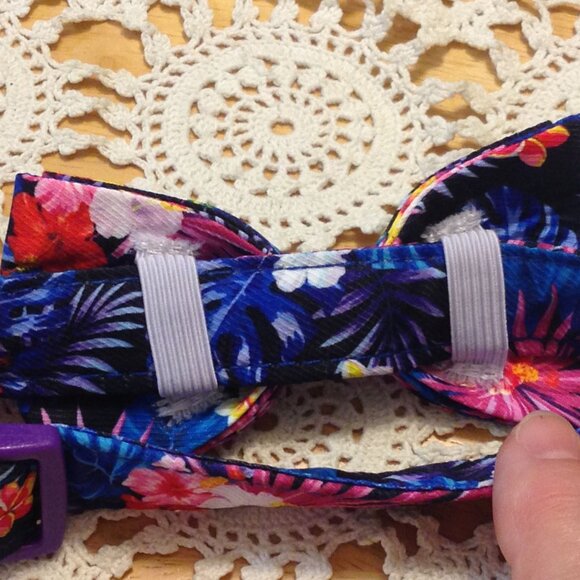 Dog collar, floral pattern, size medium, new item - Picture 5 of 5